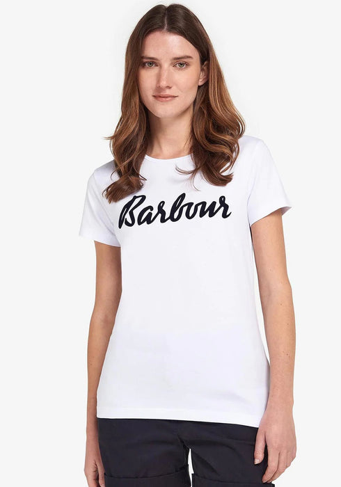 T-shirt Donna Otterburn Bianco Barbour- Francavilla Moda
